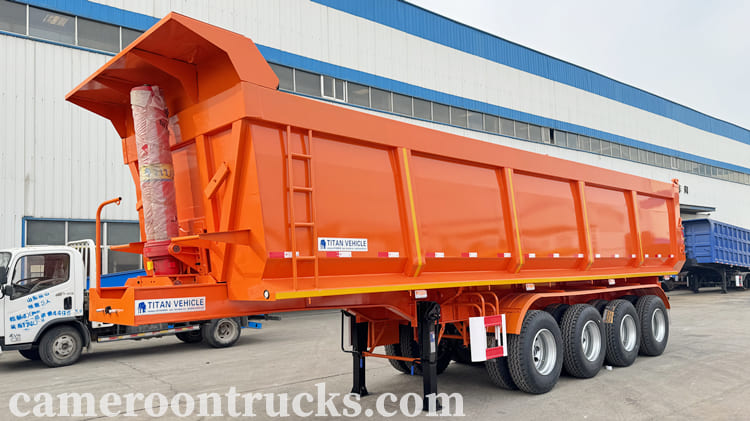 4 Axle Hydraulic Dump Truck Semi Trailer for Sale in Cameroon