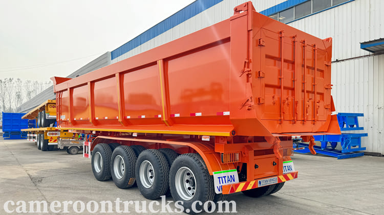 4 Axle Hydraulic Dump Truck Semi Trailer for Sale in Cameroon