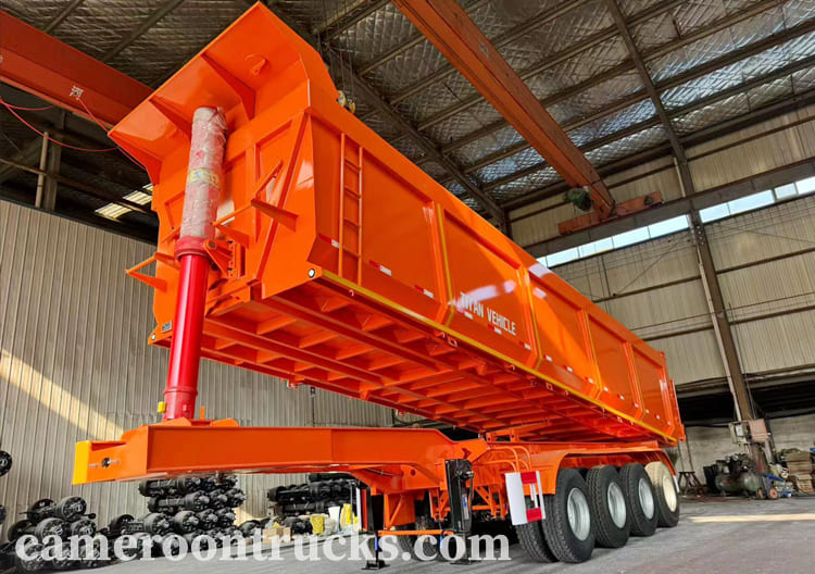 4 Axle Hydraulic Dump Truck Semi Trailer for Sale in Cameroon