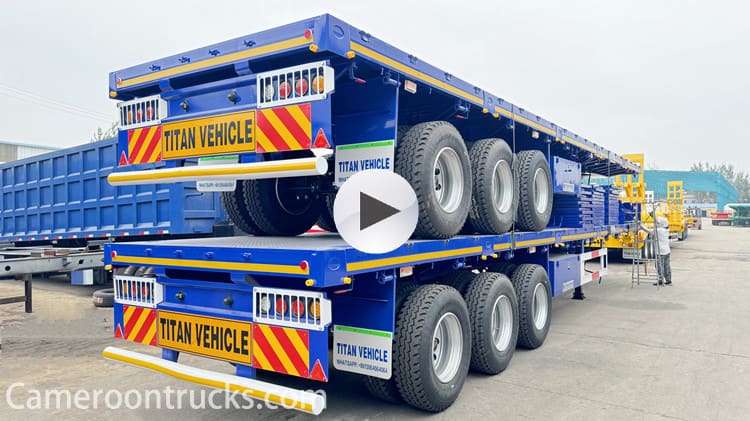 Triple Axle Flat Deck Trailer in Cameroon Tiko
