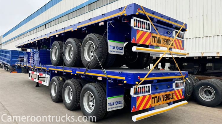 Triple Axle Flat Deck Trailer in Cameroon Tiko
