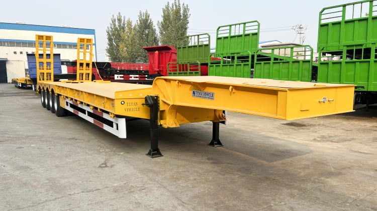 80 Ton 4 Axle Low Loader Trailer for Sale in Cameroon