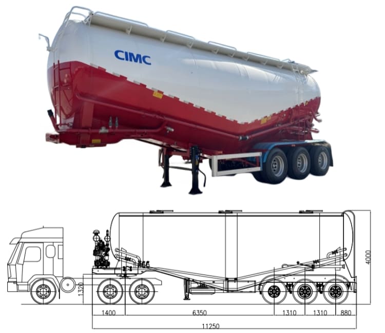 Cimc Trailer Cement Tanker