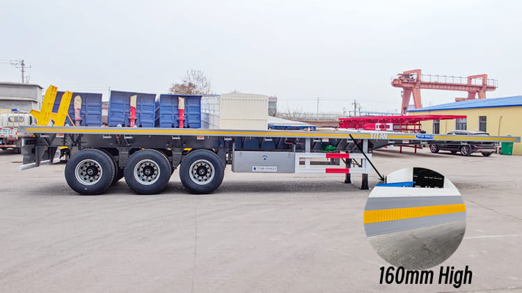 3 Axle 40 Feet Semi Truck Flatbed Trailer for Sale Price in Cameroon