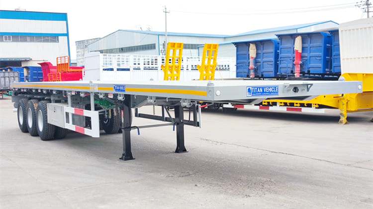 3 Axle 40 Feet Semi Truck Flatbed Trailer for Sale Price in Cameroon