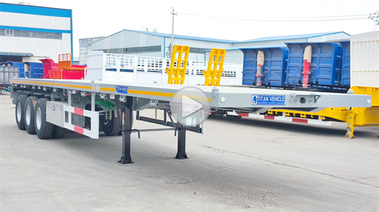 3 Axle 40 Feet Semi Truck Flatbed Trailer for Sale Price in Cameroon