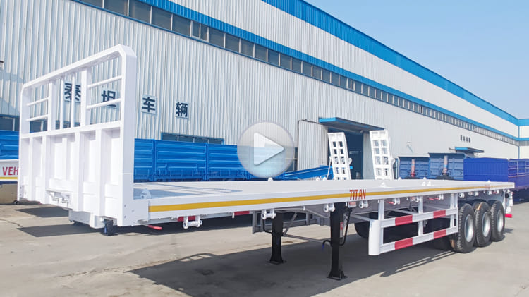 New 40 Ft Flat Bed Semi Trailer for Sale in Cameroon Douala