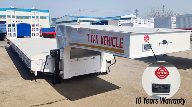 3 Axle 80 Tons Lowbed Semi Trailer for Sale in Cameroon Douala