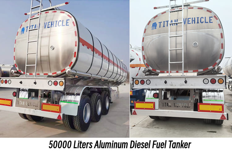 50000 Liters Aluminum Tanker Diesel Fuel Tanker Price in Cameroon Douala