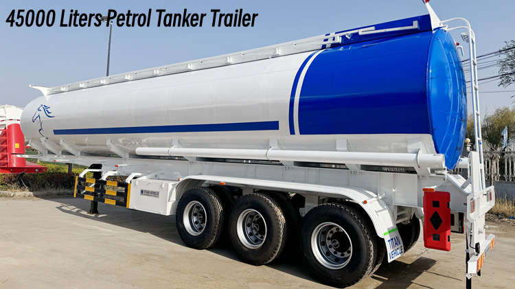 Tri Axle 45000 Liters Petrol Tanker Trailer for Sale Price in Cameroon 