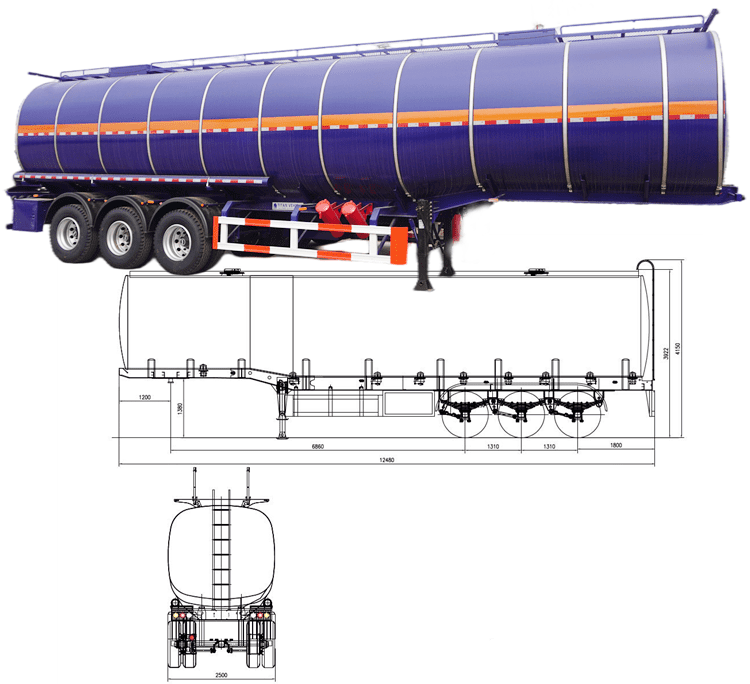 60000 Liters Stainless Steel Fuel Tanker Trailer for Sale in Cameroon