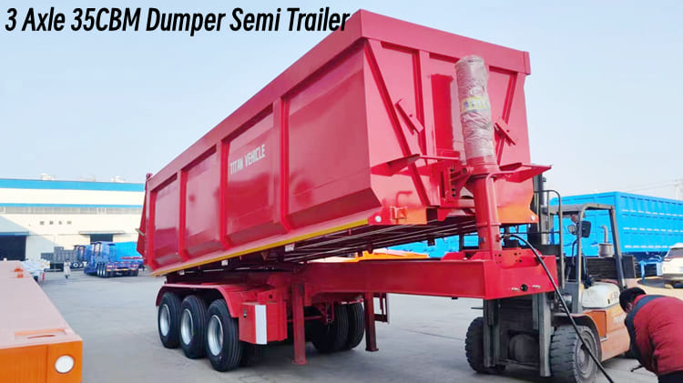 3 Axle 35CBM Dumper Semi Trailer for Sale in Cameroon Douala