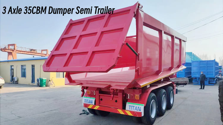 3 Axle 35CBM Dumper Semi Trailer for Sale in Cameroon Douala