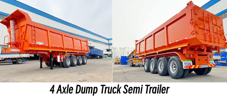 4 Axle Dump Truck Semi Trailer for Sale in Cameroon