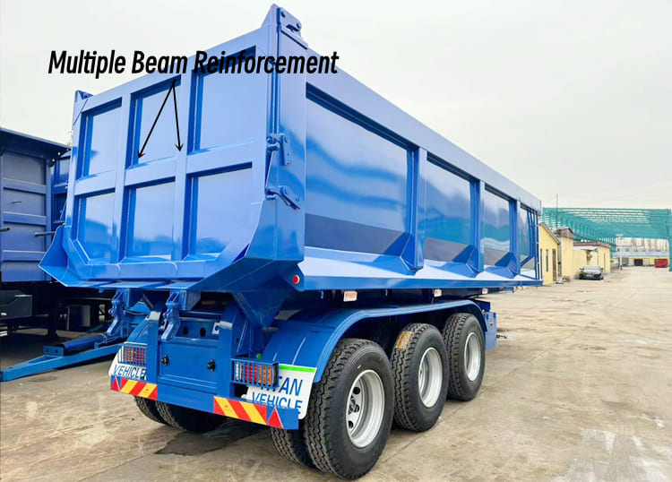 Semi Tipper Trailer - Heavy Duty Hydraulic Tipper Semi Trailer With Air Suspension in Cameroon