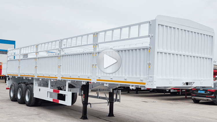 60 Tons Livestock Fence Semi Cargo Trailer Price in Cameroon Douala
