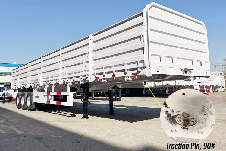New 3 Axle 40 Ft Side Wall Semi Trailer for Sale in Cameroon Douala