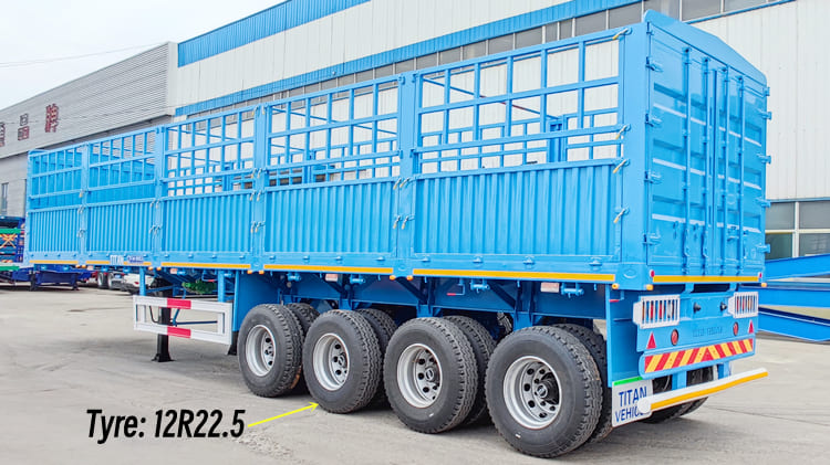 New 4 Axle Fence Cargo Semi Trailer for Sale in Cameroon