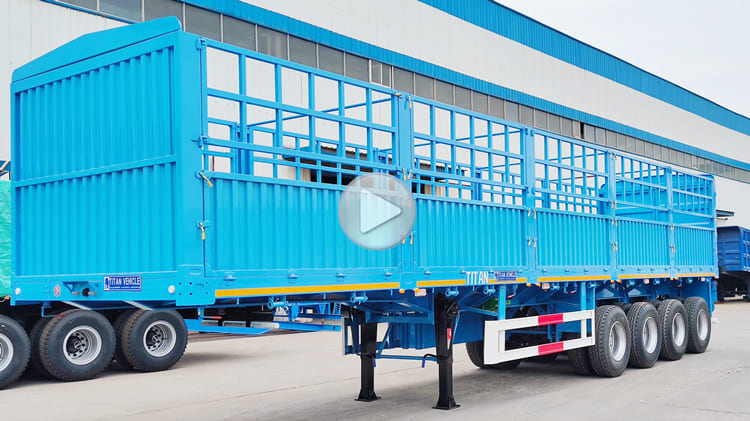New 4 Axle Fence Cargo Semi Trailer for Sale in Cameroon