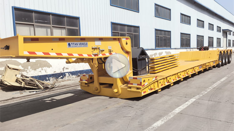 4 Axle 100 Tons Lowboy Trailer for Sale in Cameroon Douala