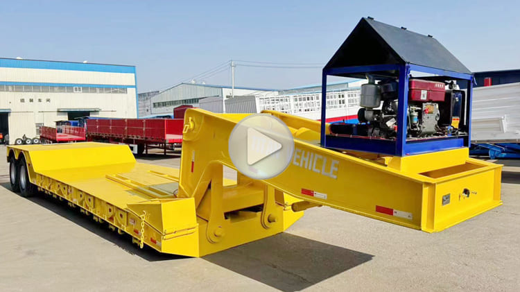 2 Axle 50 Ton Lowboy Truck Trailer for Sale Price in Cameroon 