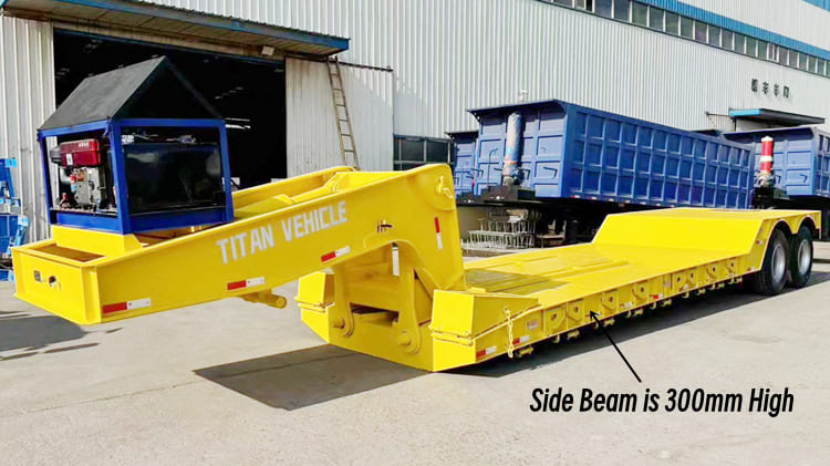2 Axle 50 Ton Lowboy Truck Trailer for Sale Price in Cameroon