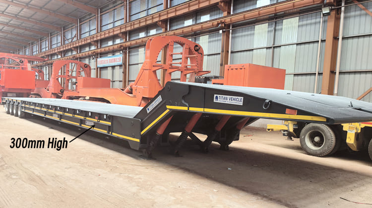 4 Axle 120 Tons Folding Lowboy Trailer for Sale in Cameroon 