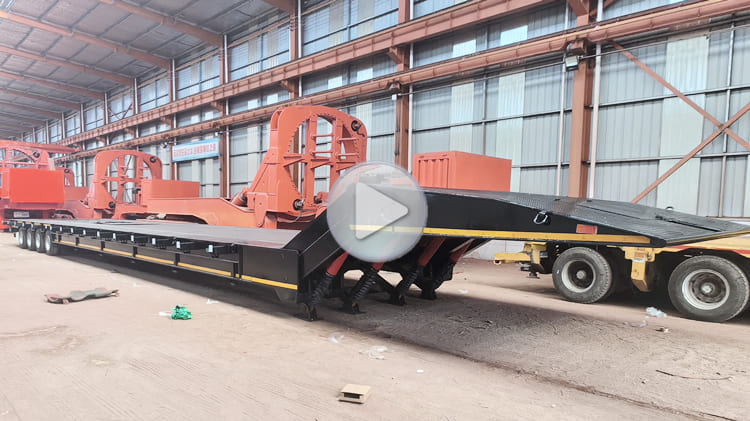 4 Axle 120 Tons Folding Lowboy Trailer for Sale in Cameroon 
