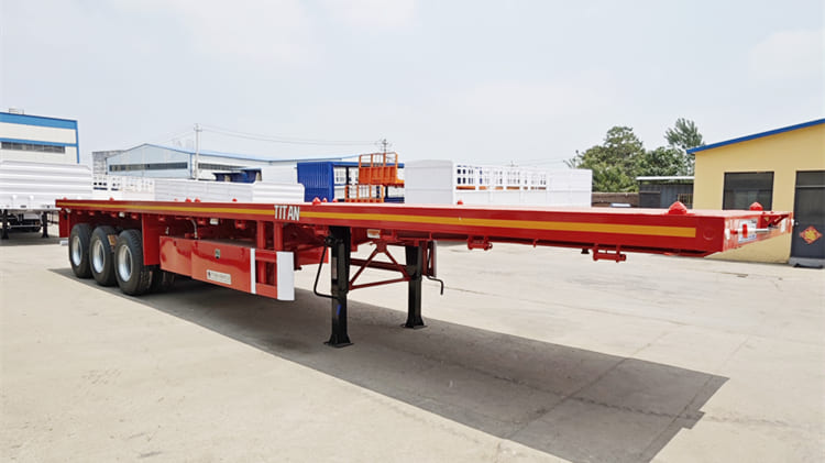 3 Axle 40 Ft Flatbed Semi Truck Trailer for Sale in Cameroon