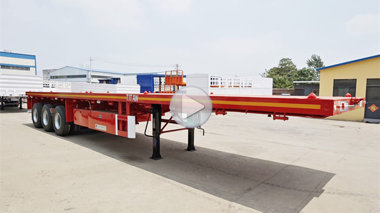 3 Axle 40 Ft Flatbed Semi Truck Trailer for Sale in Cameroon