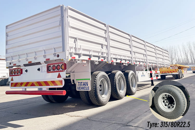 New 3 Axle 40 Ft Side Wall Semi Trailer for Sale in Cameroon Douala