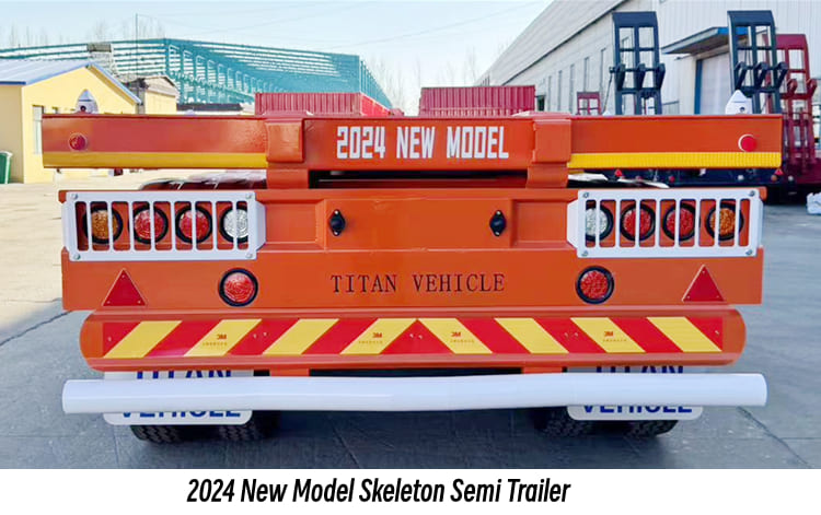 2024 New Tri Axle 40 Ft Skeleton Semi Trailer for Sale in Cameroon