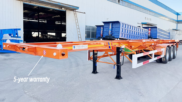 2024 New Tri Axle 40 Ft Skeleton Semi Trailer for Sale in Cameroon
