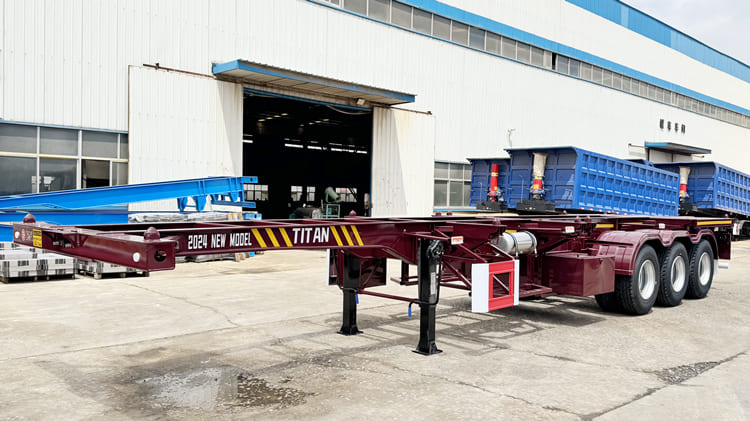 New 40 Ft Tri Axle Skeletal Semi Trailer for Sale in Cmaeroon Douala 