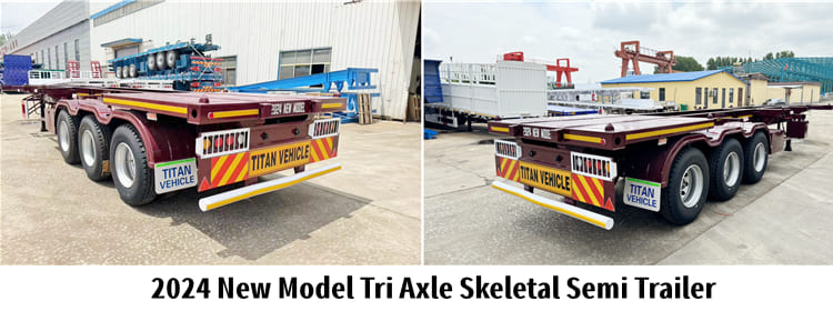 New 40 Ft Tri Axle Skeletal Semi Trailer for Sale in Cmaeroon Douala 