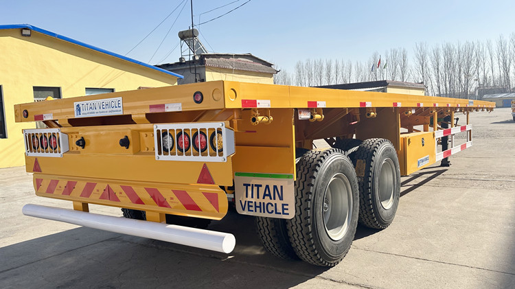 2 Axle 40Ft Flat Bed Semi Trailer
