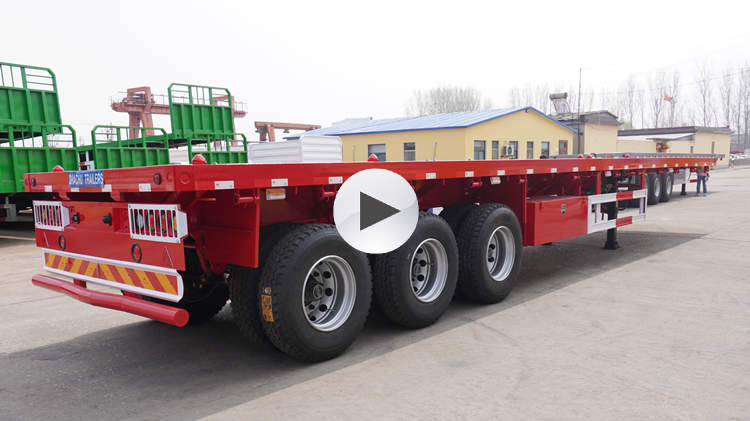 3 Axle Flatbed Truck Trailer For Sale in Cameroon Douala (9)