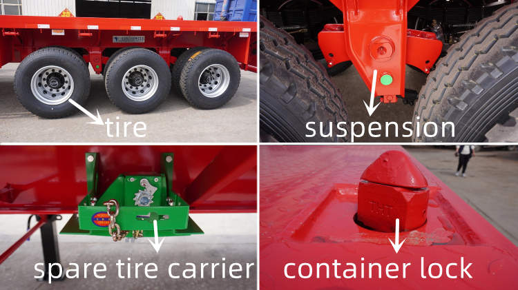 3 Axle Flatbed Truck Trailer For Sale in Cameroon Douala
