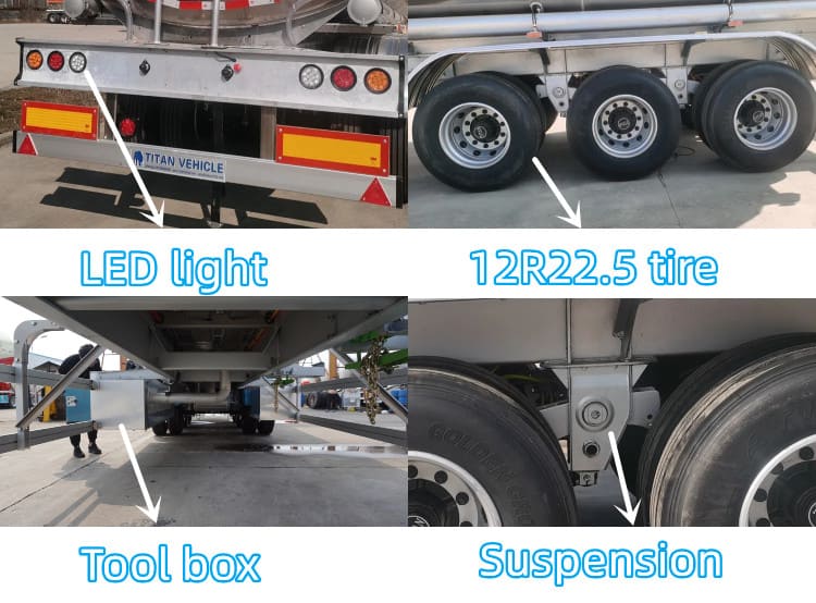 45000 Liters Aluminum Diesel Fuel Tanker for Sale in Cameroon Kribi