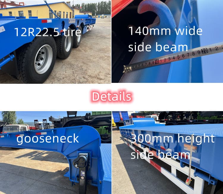 3 Axle 80 Tons Low Bed Semi Trailer for Sale in Cameroon Tiko
