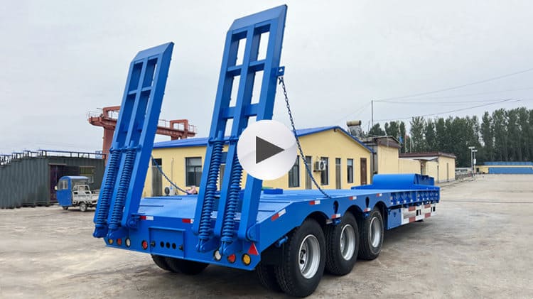 3 Axle 80 Tons Low Bed Semi Trailer for Sale in Cameroon Tiko
