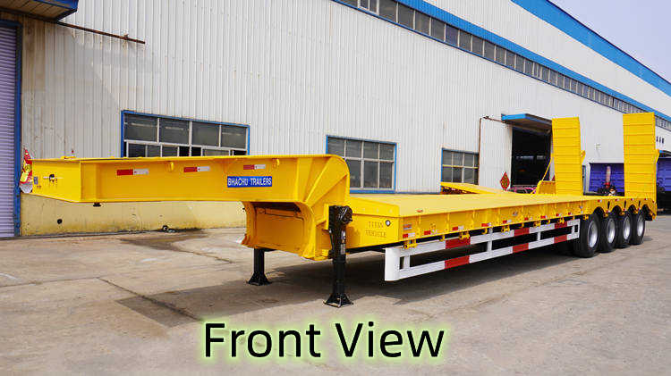 4 Axle 100 Tons Hydraulic Low Bed Trailer Truck Price in Cameroon Yaounde
