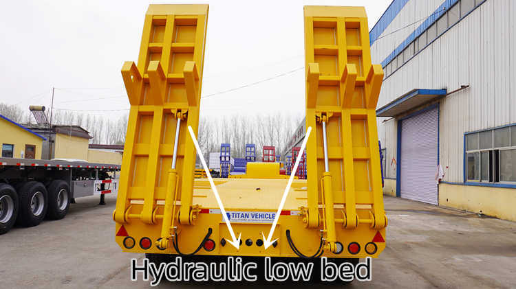 4 Axle 100 Tons Hydraulic Low Bed Trailer Truck Price in Cameroon Yaounde