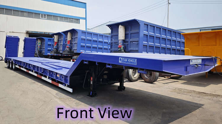 3 Axle 80 Tons Lowbed Semi Trailer for Sale in Cameroon Tiko