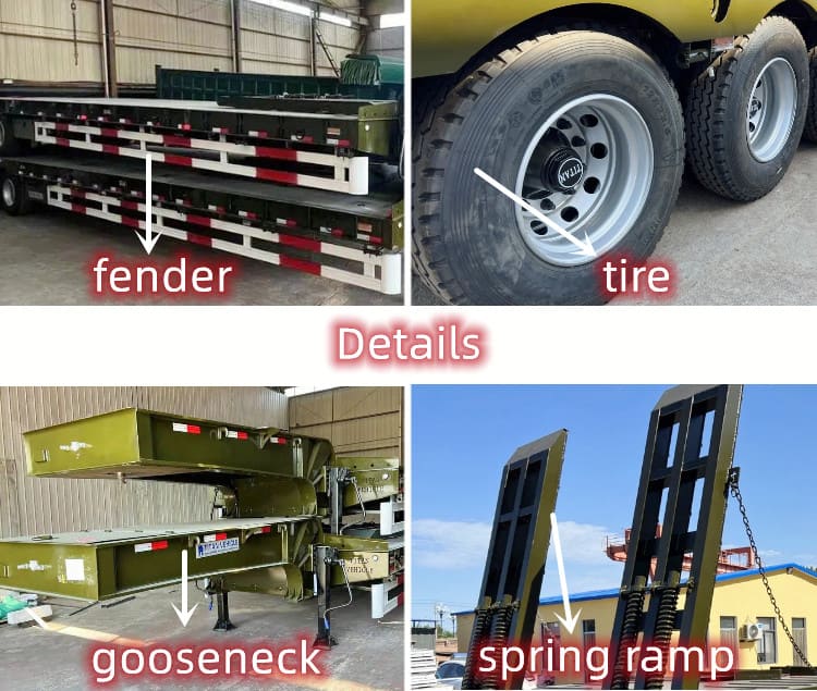 3 Axle Low Low Bed Trailer Truck Price in Cameroon Yaounde
