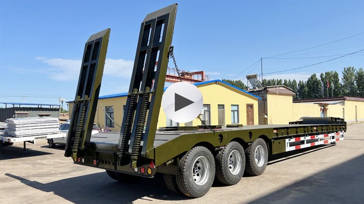 3 Axle Low Low Bed Trailer Truck Price in Cameroon Yaounde