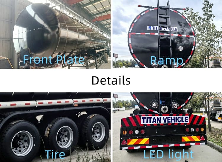 Tri Axle 40000 Liters Asphalt Fuel Tanker Trailer Price in Cameroon Douala