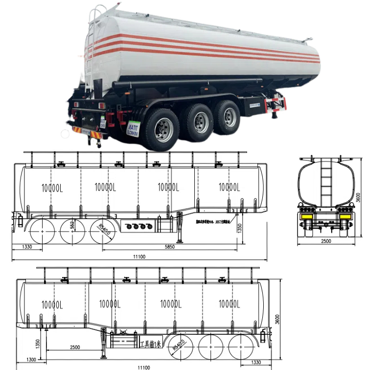 Tri Axle 40000 Liters Petrol Fuel Tanker Price for Sale in Cameroon Tiko