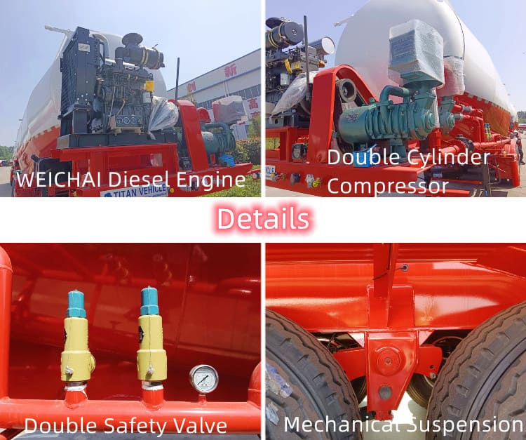 Tri Axle 40 CBM Bulk Cement Trailer for Sale in Cameroon Douala