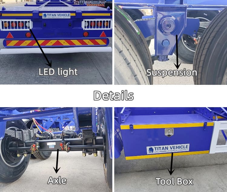 2 Axle 40 Ft Container Chassis for Sale in Cameroon Kribi